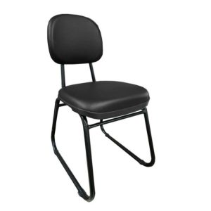 Cadeira Secretária Trapézio - Corino Preto 31103