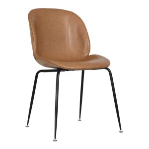 Cadeira Interlocutor UDYR Corino - COR CARAMELO - Pollo Móveis - 37004