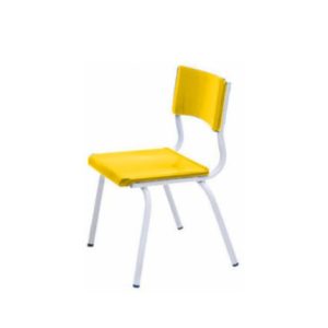 Cadeira Escolar Juvenil 06 a 09 anos - COR AMARELO - REALPLAST - 89002