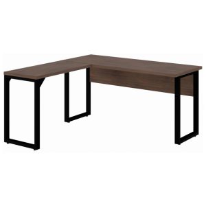 Mesa em L (Mesa 1,50m + Mesa Auxiliar) - S/ Gavetas MARSALA/PRETO - 25476