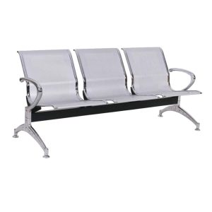 Longarina AEROPORTO com 03 Lugares - Cor Cromado 33108