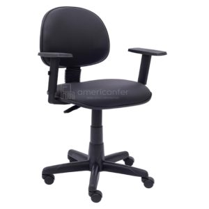 Cadeira Executiva LISA Giratória com Braços Reguláveis Cor Preta - 31003