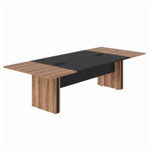 Mesa de Reunião Diretoria - 2,80X1,20m NOGAL SEVILHA/PRETO - 22013