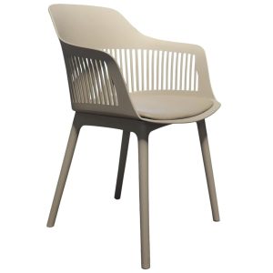 Cadeira Interlocutor MARCELA Polipropileno - COR FENDI- Pollo Móveis - 37012