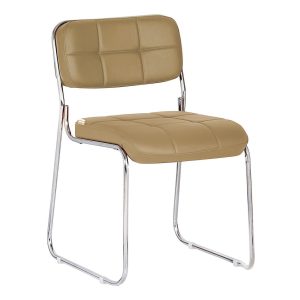 Cadeira Interlocutor Estofada Denver - Cor Fendi - PMD - 30406