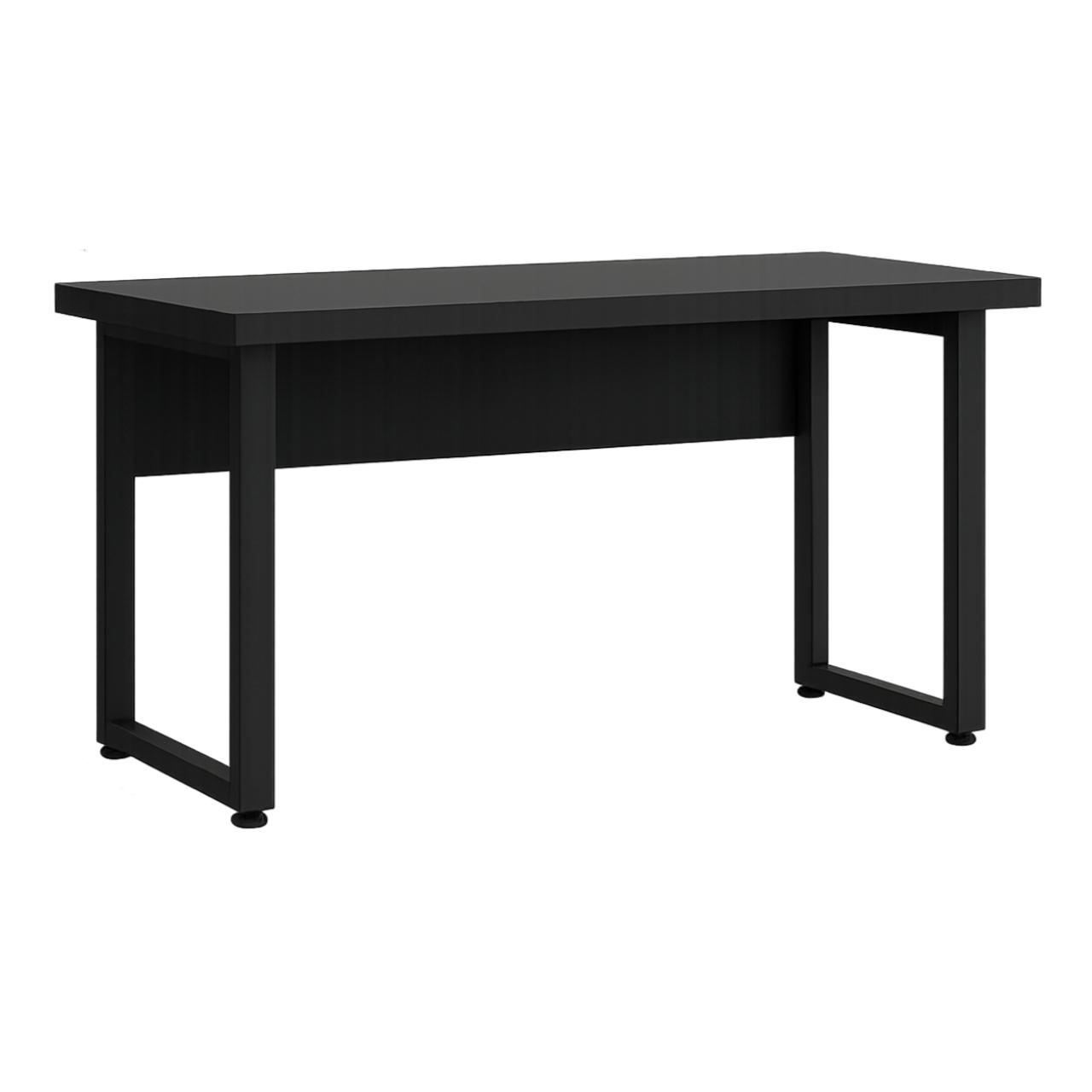 Mesa Escritório PÉ QUADRO - 1,50x0,60m - S/ Gavetas - PRETO / PRETO - 26002